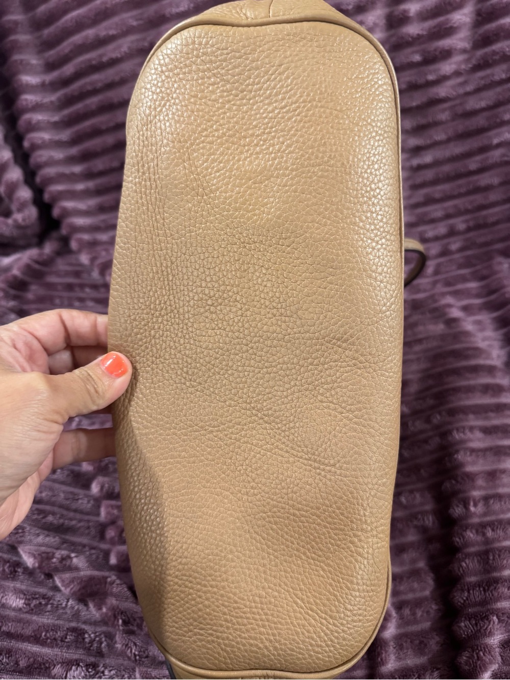 🤎 Gucci Pebbled Leather Dome Crossbody Satchel Bag Beige Nude Authentic COA - Picture 9 of 16